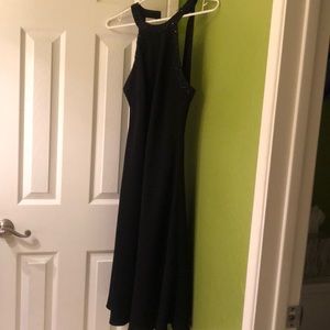 Black Flowy Midi Dress